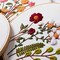 4 Sets Embroidery Kit Starter with Pattern and Instructions, DIY Beginner Starter Cross Stitch Kit Include 1 Embroidery Hoop, Needlework for Adults (Flower-Happy time)